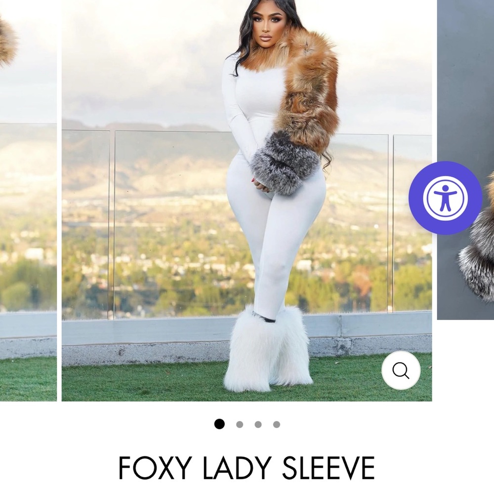 Fox fur angel brinks sleeve